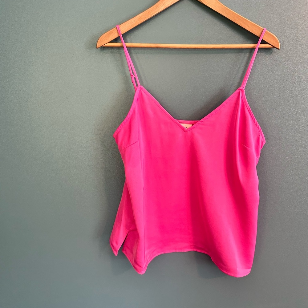 a new day pink tank top Camisole neon bright pink size small